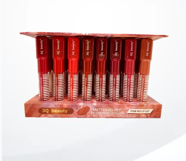 LIP GLOSS 3Q BEUTY WATER PROFF CAJA X 24