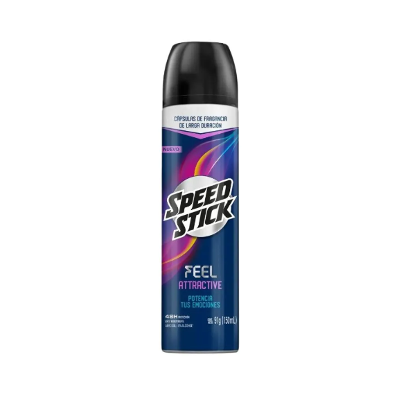 DESODORANTE AEROSOL SPEED STICK FEEL ATRACTIVE