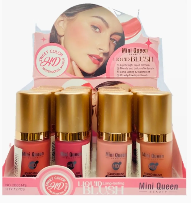 MINI QUEEN BLUSH LIQUIDO HD CAJA X 12