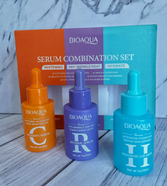 KIT VITAMINA C, RETINOL, ACIDO HIALURONICO BIOAQUA