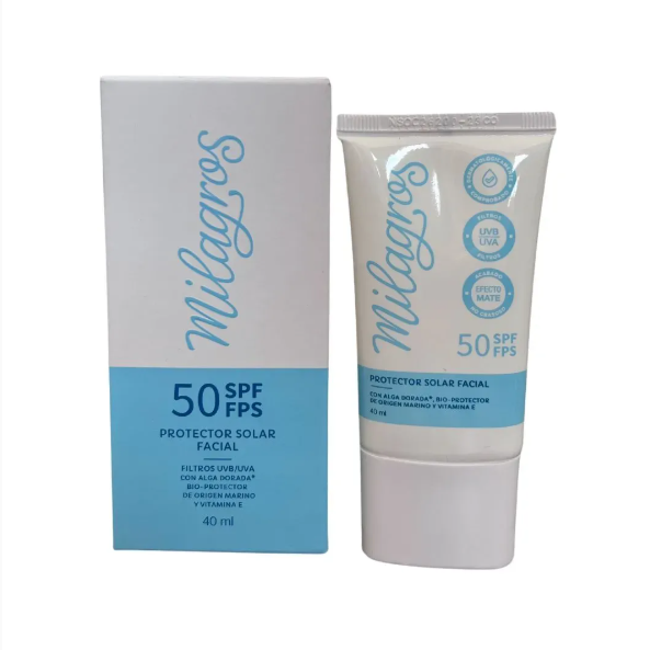 BLOQUEADOR SOLAR MILAGROS 50 SPF SIN COLOR